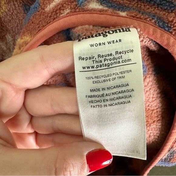 PATAGONIA Synchilla Canyon Pink Fleece SZ XS - Picture 7 of 11